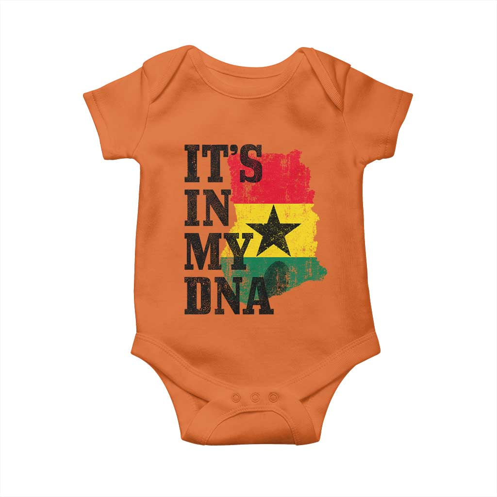 Its In My DNA Ghana Baby Onesie Proud Ghanaian Heritage Ghanese Roots Vintage Ghana Map Flag