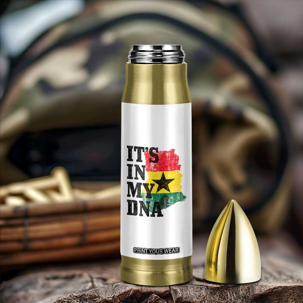Its In My DNA Ghana Bullet Tumbler Proud Ghanaian Heritage Ghanese Roots Vintage Ghana Map Flag