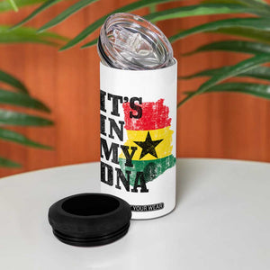 Its In My DNA Ghana 4 in 1 Can Cooler Tumbler Proud Ghanaian Heritage Ghanese Roots Vintage Ghana Map Flag