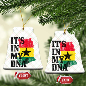Its In My DNA Ghana Ceramic Ornament Proud Ghanaian Heritage Ghanese Roots Vintage Ghana Map Flag