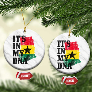 Its In My DNA Ghana Ceramic Ornament Proud Ghanaian Heritage Ghanese Roots Vintage Ghana Map Flag