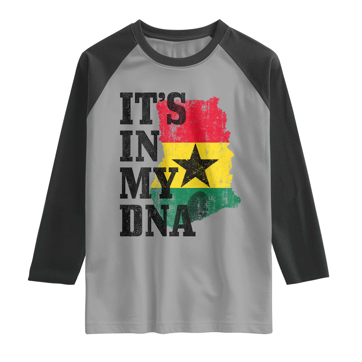 Its In My DNA Ghana Raglan Shirt Proud Ghanaian Heritage Ghanese Roots Vintage Ghana Map Flag