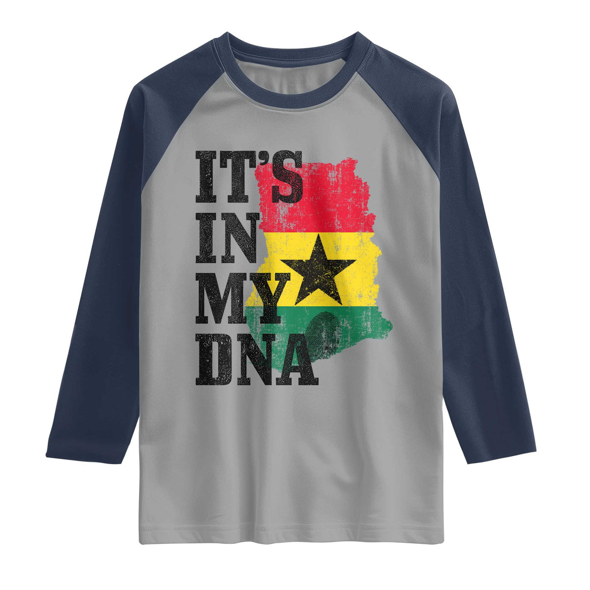 Its In My DNA Ghana Raglan Shirt Proud Ghanaian Heritage Ghanese Roots Vintage Ghana Map Flag