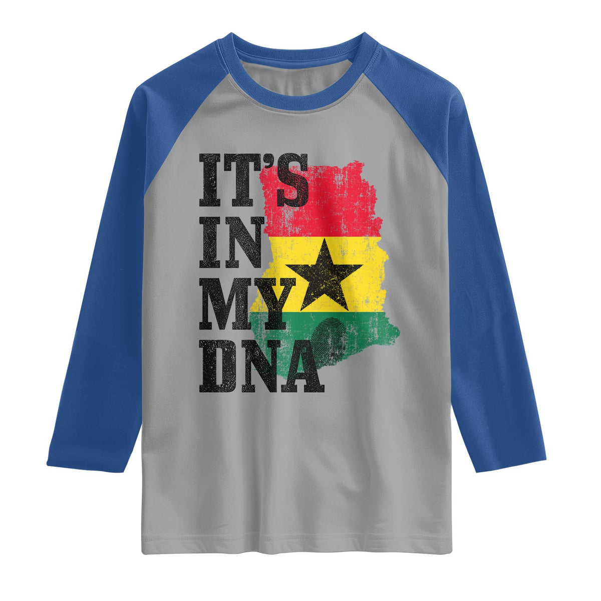 Its In My DNA Ghana Raglan Shirt Proud Ghanaian Heritage Ghanese Roots Vintage Ghana Map Flag