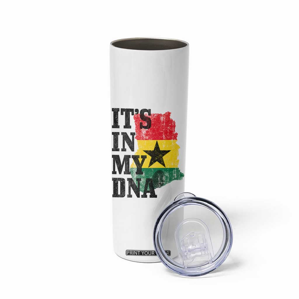 Its In My DNA Ghana Skinny Tumbler Proud Ghanaian Heritage Ghanese Roots Vintage Ghana Map Flag