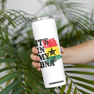 Its In My DNA Ghana Skinny Tumbler Proud Ghanaian Heritage Ghanese Roots Vintage Ghana Map Flag
