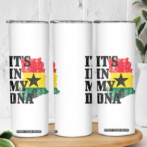 Its In My DNA Ghana Skinny Tumbler Proud Ghanaian Heritage Ghanese Roots Vintage Ghana Map Flag