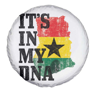 Its In My DNA Ghana Spare Tire Cover Proud Ghanaian Heritage Ghanese Roots Vintage Ghana Map Flag