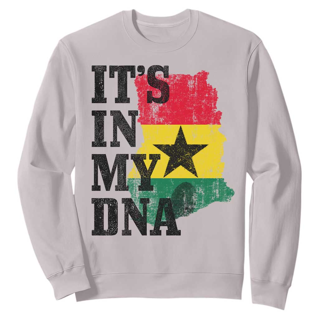Its In My DNA Ghana Sweatshirt Proud Ghanaian Heritage Ghanese Roots Vintage Ghana Map Flag