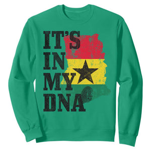 Its In My DNA Ghana Sweatshirt Proud Ghanaian Heritage Ghanese Roots Vintage Ghana Map Flag