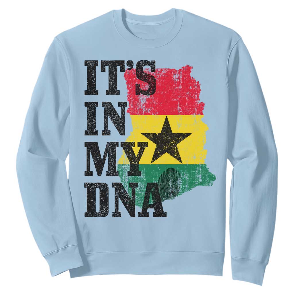Its In My DNA Ghana Sweatshirt Proud Ghanaian Heritage Ghanese Roots Vintage Ghana Map Flag