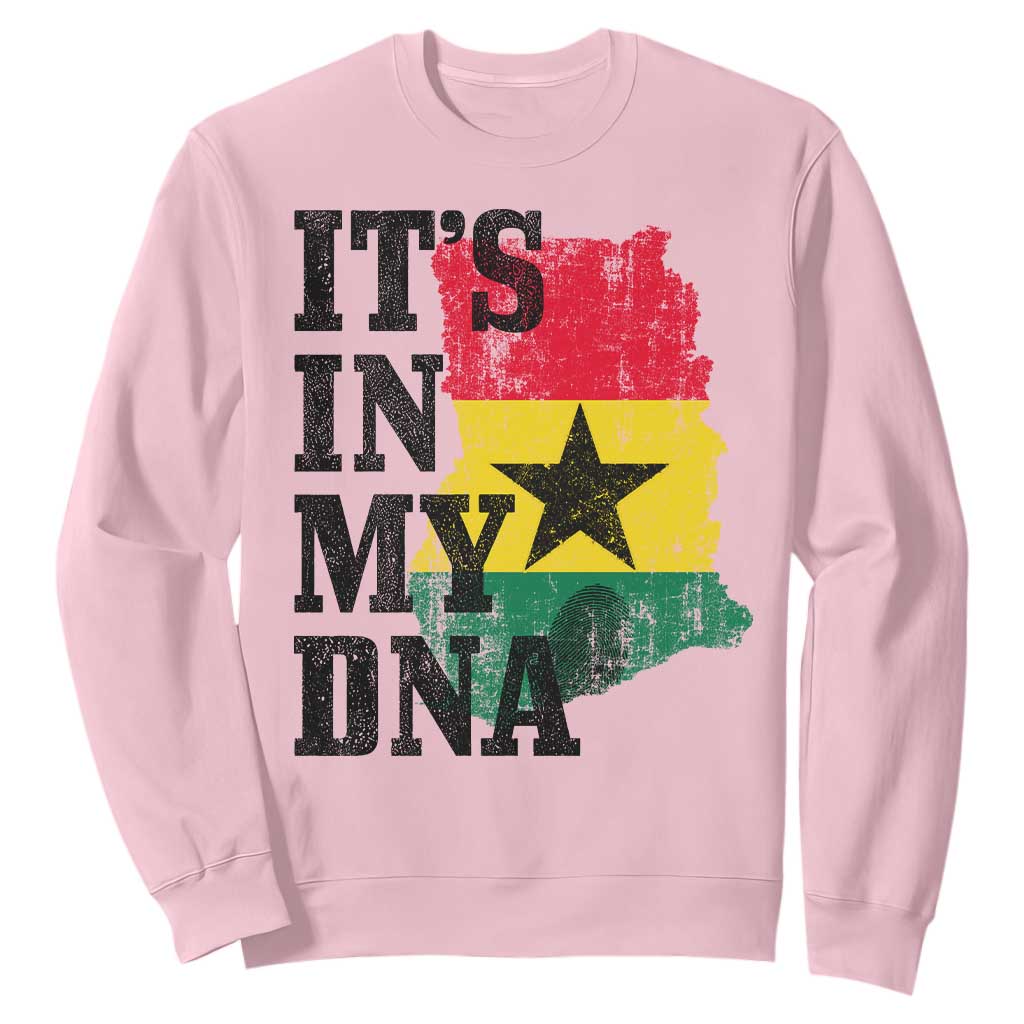Its In My DNA Ghana Sweatshirt Proud Ghanaian Heritage Ghanese Roots Vintage Ghana Map Flag