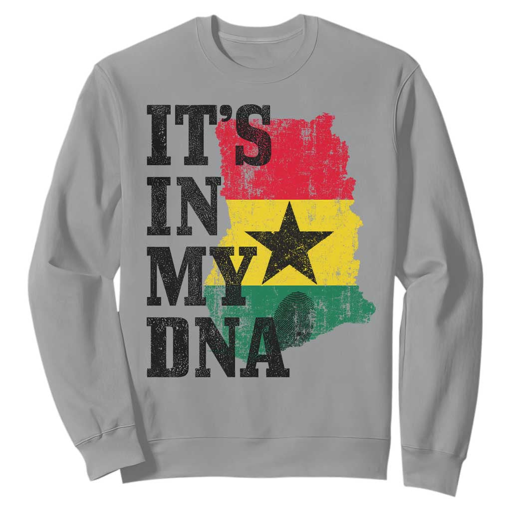 Its In My DNA Ghana Sweatshirt Proud Ghanaian Heritage Ghanese Roots Vintage Ghana Map Flag