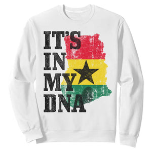 Its In My DNA Ghana Sweatshirt Proud Ghanaian Heritage Ghanese Roots Vintage Ghana Map Flag
