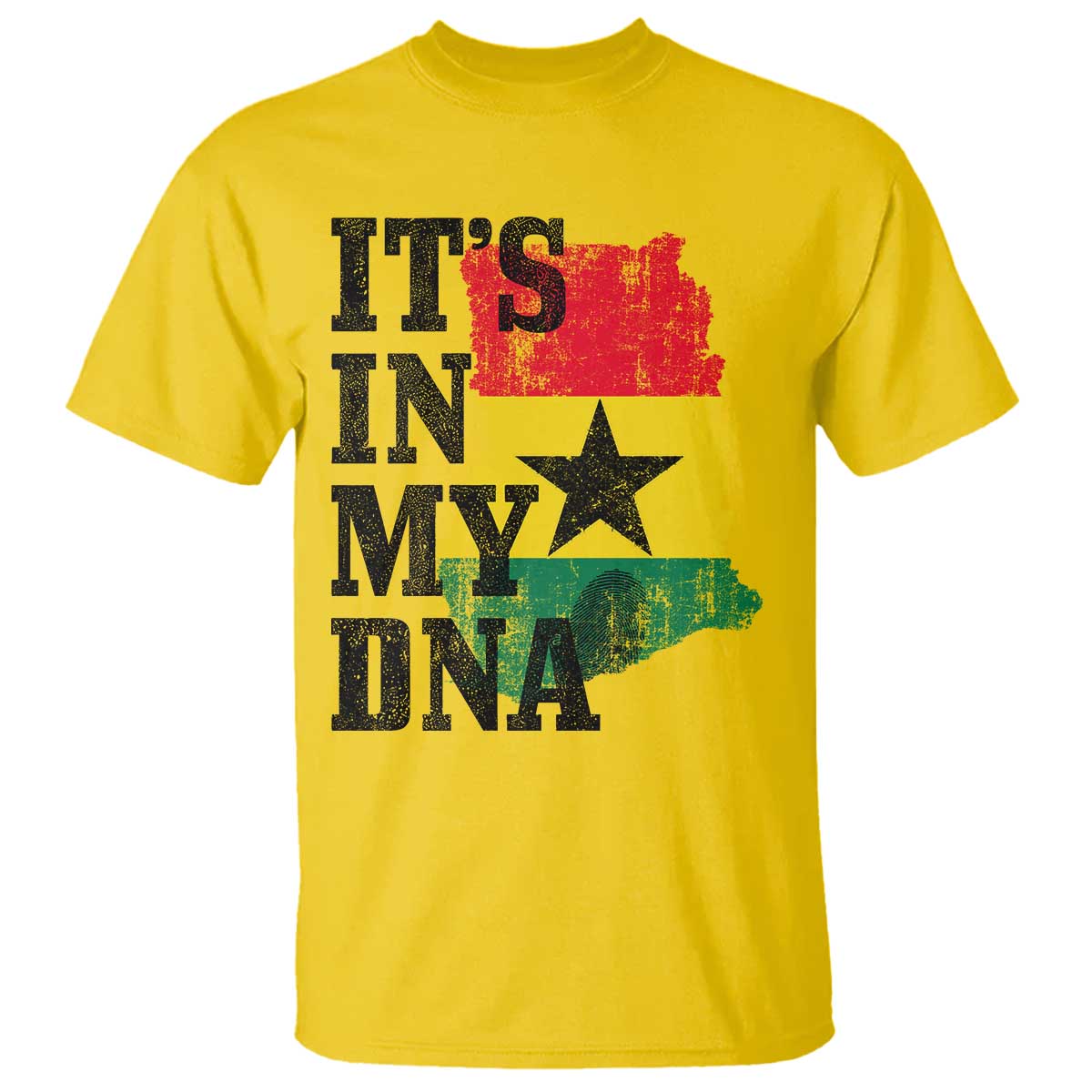 Its In My DNA Ghana T Shirt Proud Ghanaian Heritage Ghanese Roots Vintage Ghana Map Flag