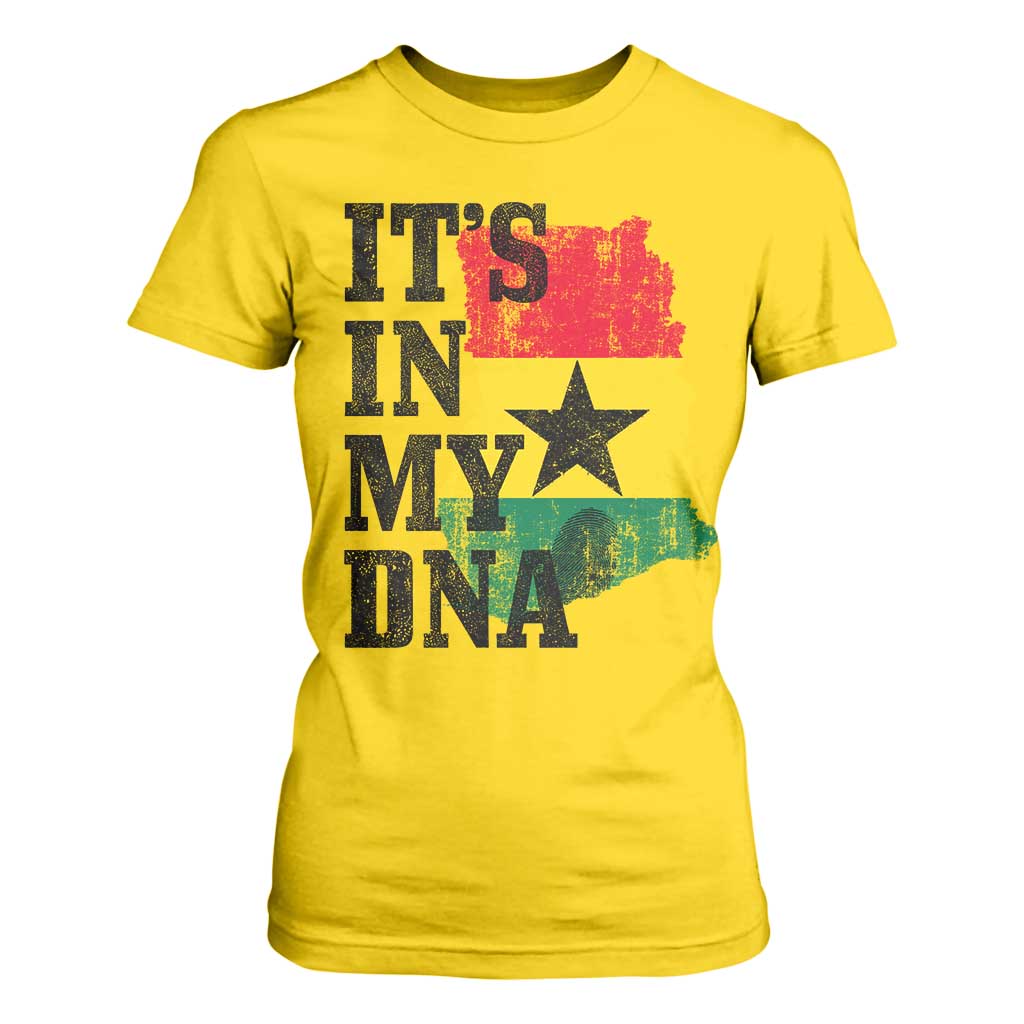 Its In My DNA Ghana T Shirt For Women Proud Ghanaian Heritage Ghanese Roots Vintage Ghana Map Flag