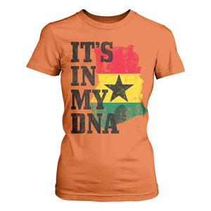 Its In My DNA Ghana T Shirt For Women Proud Ghanaian Heritage Ghanese Roots Vintage Ghana Map Flag