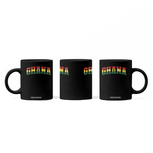 Vintage Ghana Flag Varsity Coffee Mug Classic Ghanaian Pride Heritage Graphic