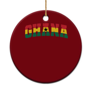 Vintage Ghana Flag Varsity Ceramic Ornament Classic Ghanaian Pride Heritage Graphic