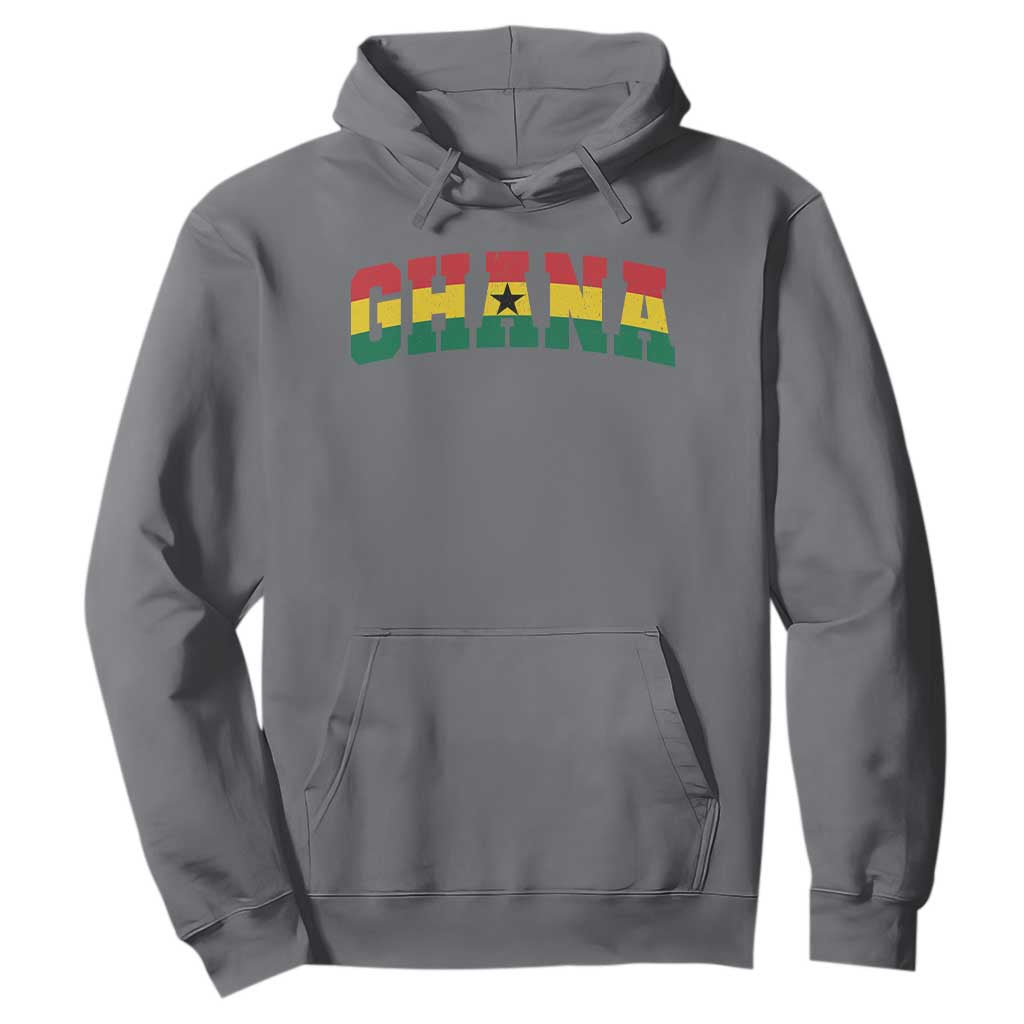 Vintage Ghana Flag Varsity Hoodie Classic Ghanaian Pride Heritage Graphic