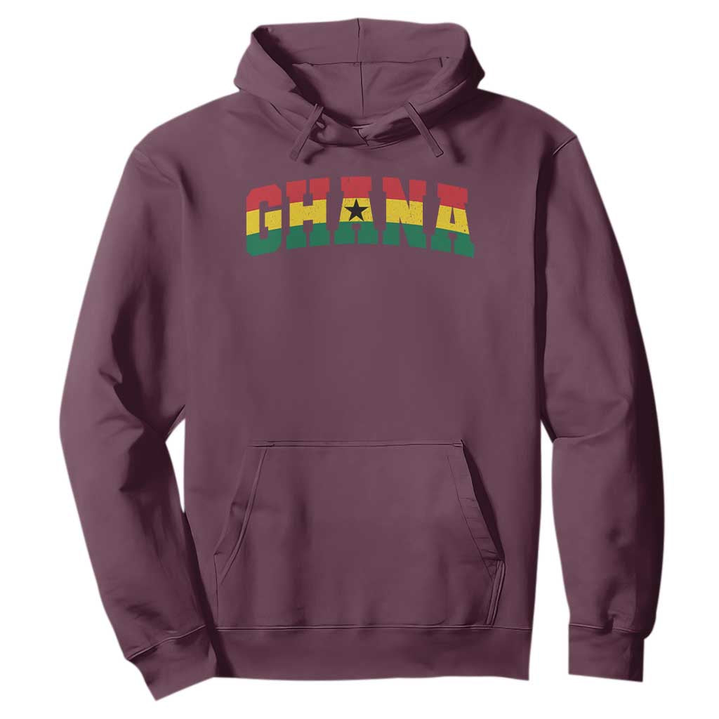 Vintage Ghana Flag Varsity Hoodie Classic Ghanaian Pride Heritage Graphic
