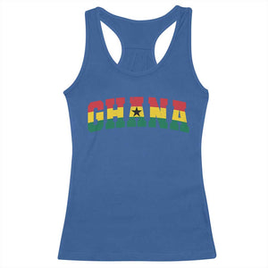 Vintage Ghana Flag Varsity Racerback Tank Top Classic Ghanaian Pride Heritage Graphic