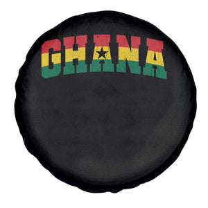 Vintage Ghana Flag Varsity Spare Tire Cover Classic Ghanaian Pride Heritage Graphic