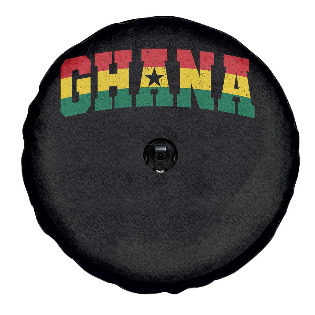 Vintage Ghana Flag Varsity Spare Tire Cover Classic Ghanaian Pride Heritage Graphic