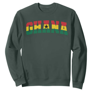 Vintage Ghana Flag Varsity Sweatshirt Classic Ghanaian Pride Heritage Graphic