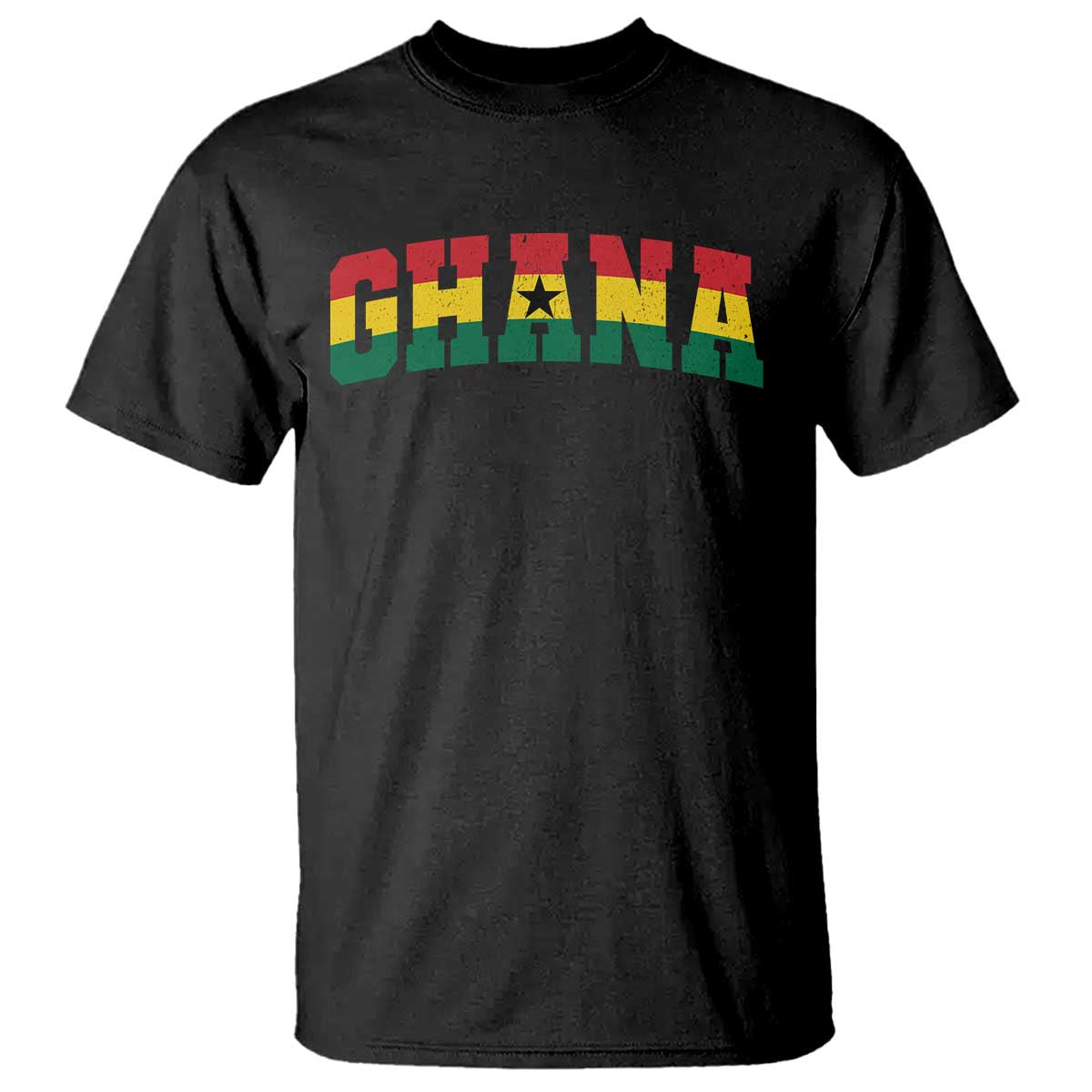 Vintage Ghana Flag Varsity T Shirt Classic Ghanaian Pride Heritage Graphic