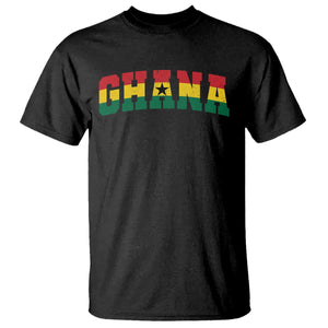Vintage Ghana Flag Varsity T Shirt Classic Ghanaian Pride Heritage Graphic