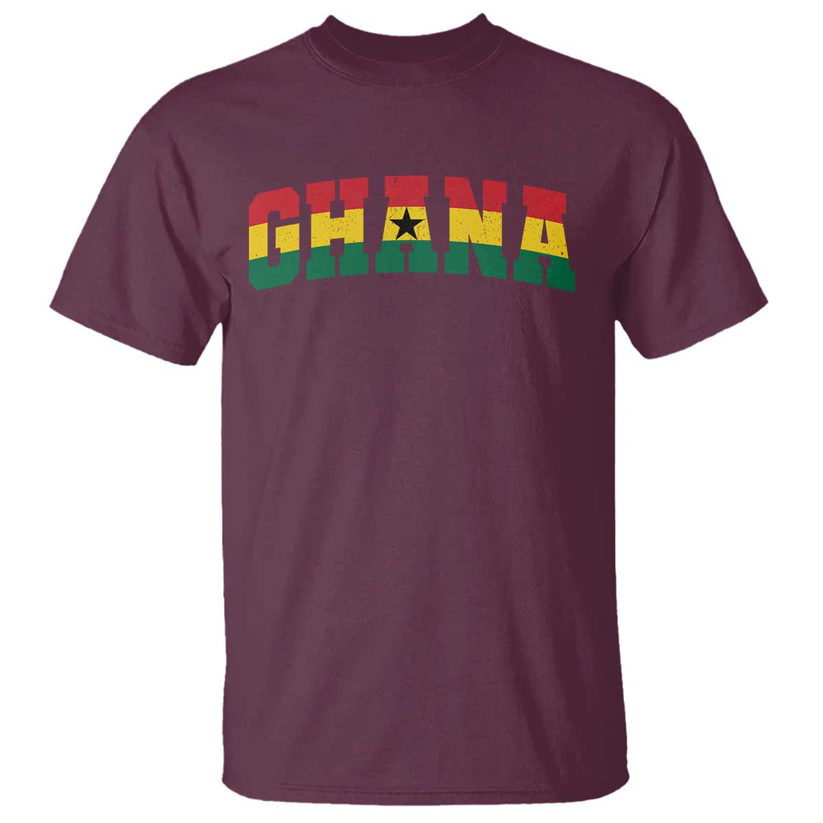 Vintage Ghana Flag Varsity T Shirt Classic Ghanaian Pride Heritage Graphic