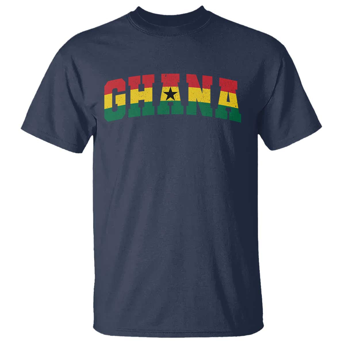 Vintage Ghana Flag Varsity T Shirt Classic Ghanaian Pride Heritage Graphic