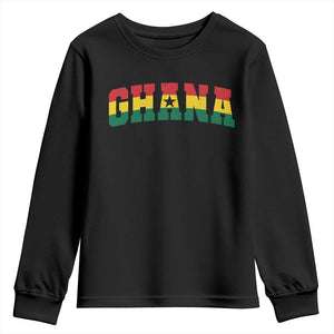 Vintage Ghana Flag Varsity Youth Sweatshirt Classic Ghanaian Pride Heritage Graphic