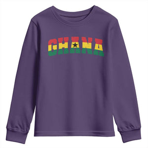 Vintage Ghana Flag Varsity Youth Sweatshirt Classic Ghanaian Pride Heritage Graphic