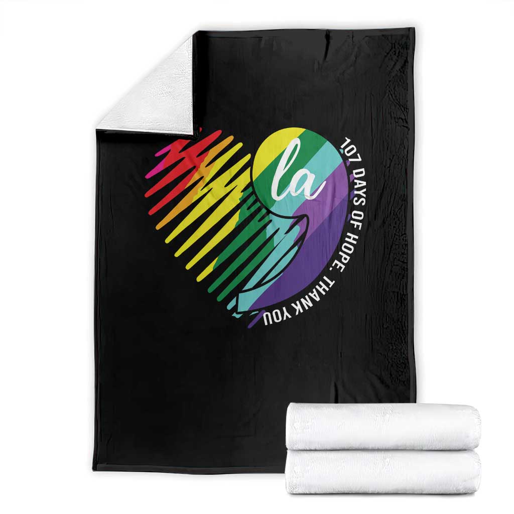 107 Days of Hope Thank You Kamala Throw Blanket Comma La TS10 Black Print Your Wear