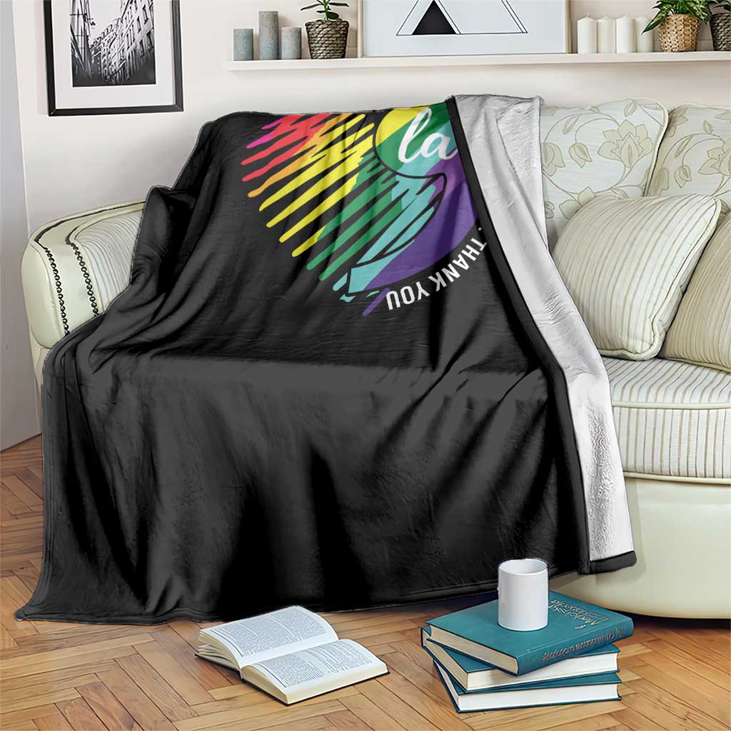 107 Days of Hope Thank You Kamala Throw Blanket Comma La TS10 Print Your Wear