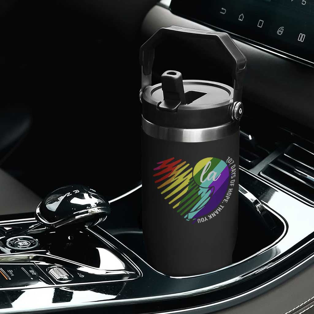 107 Days of Hope Thank You Kamala Flip Straw Tumbler Comma La TS10 Print Your Wear