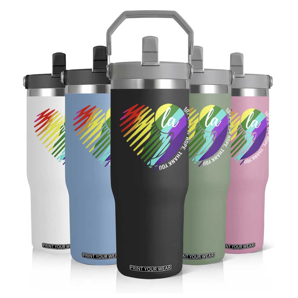 107 Days of Hope Thank You Kamala Flip Straw Tumbler Comma La TS10 Print Your Wear
