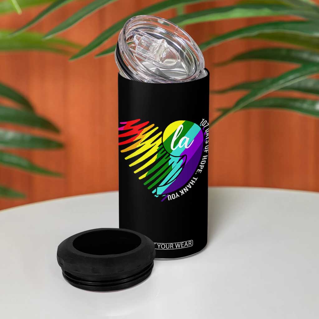 107 Days of Hope Thank You Kamala 4 in 1 Can Cooler Tumbler Comma La TS10 Print Your Wear