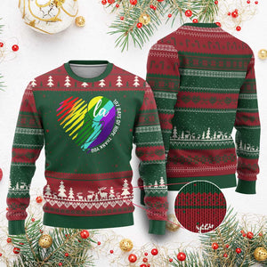 107 Days of Hope Thank You Kamala Ugly Christmas Sweater Comma La TS10 Red Green Print Your Wear