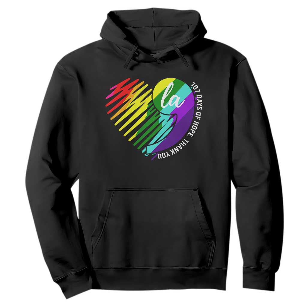 107 Days of Hope Thank You Kamala Hoodie Comma La TS10 Black Print Your Wear