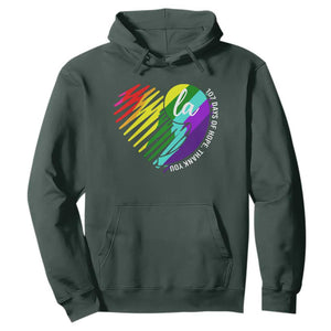 107 Days of Hope Thank You Kamala Hoodie Comma La TS10 Dark Forest Green Print Your Wear