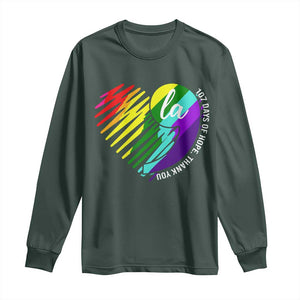 107 Days of Hope Thank You Kamala Long Sleeve Shirt Comma La TS10 Dark Forest Green Print Your Wear