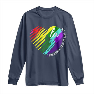 107 Days of Hope Thank You Kamala Long Sleeve Shirt Comma La TS10 Navy Print Your Wear