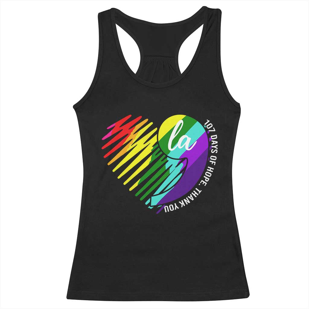 107 Days of Hope Thank You Kamala Racerback Tank Top Comma La TS10 Black Print Your Wear