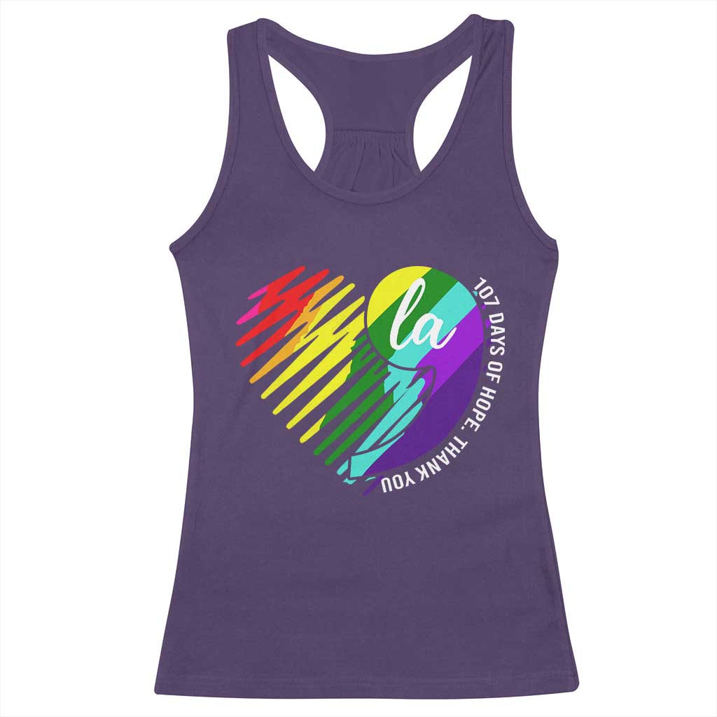 107 Days of Hope Thank You Kamala Racerback Tank Top Comma La TS10 Purple Print Your Wear