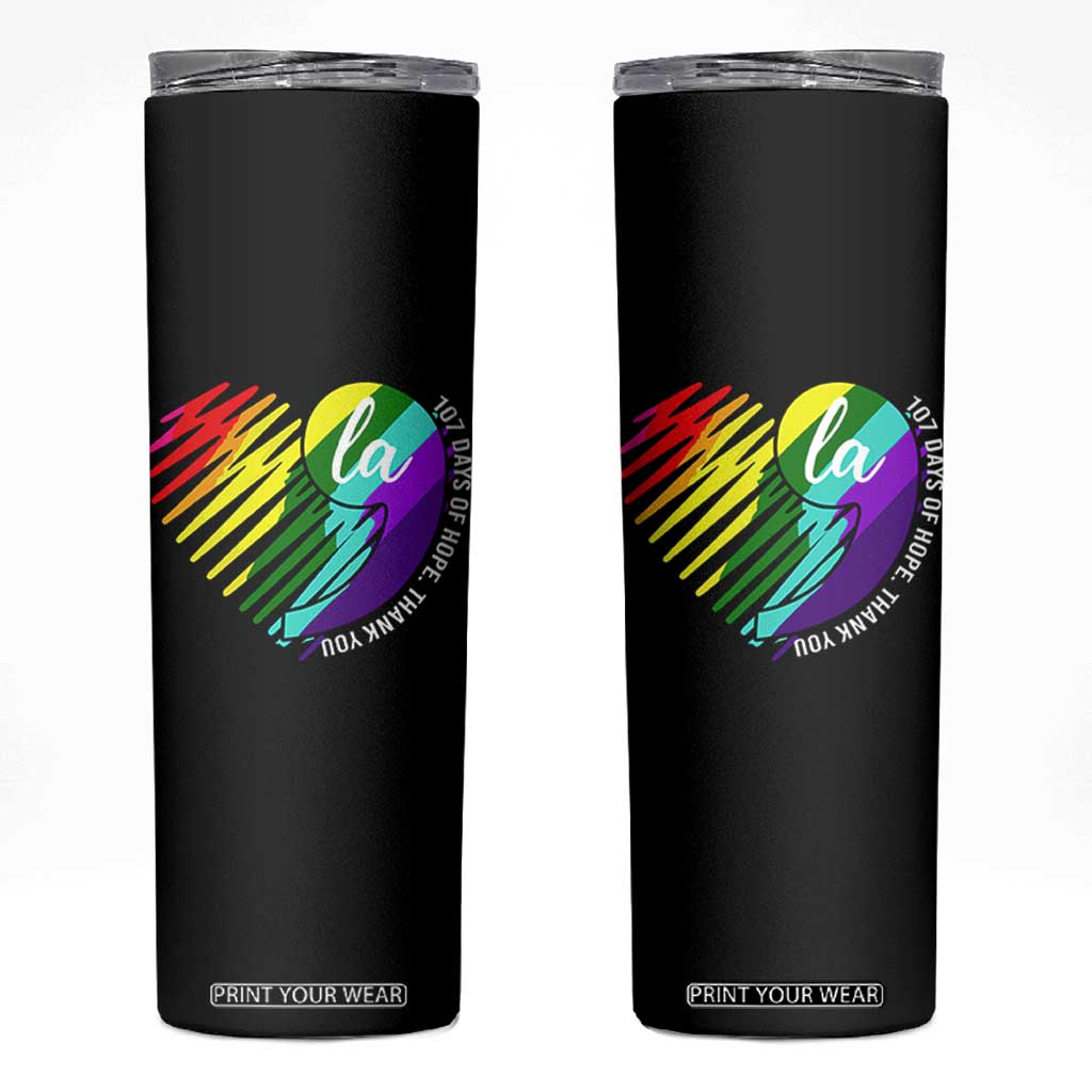 107 Days of Hope Thank You Kamala Skinny Tumbler Comma La TS10 Black Print Your Wear