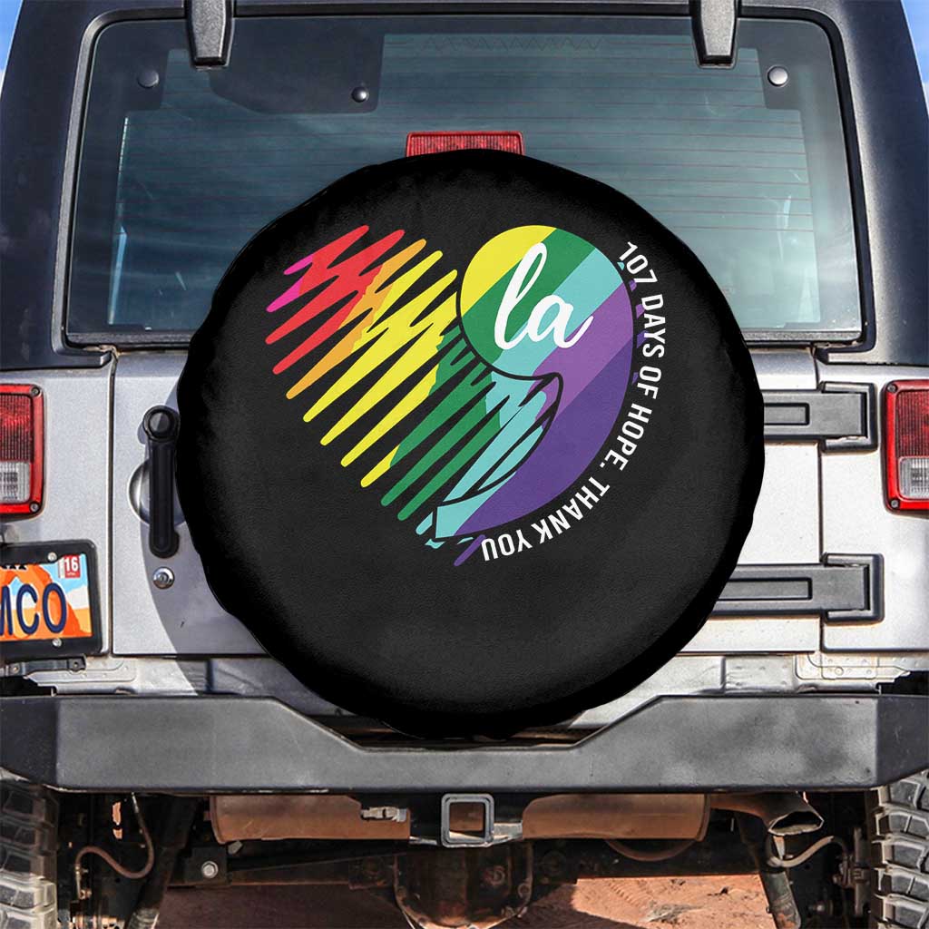 107 Days of Hope Thank You Kamala Spare Tire Cover Comma La TS10 No hole Black Print Your Wear