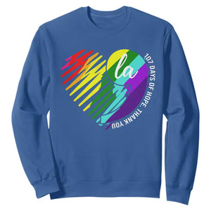 107 Days of Hope Thank You Kamala Sweatshirt Comma La TS10 Royal Blue Print Your Wear